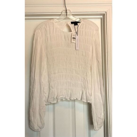 SANCTUARY - L Sz M “Stay Together” Long-Sleeve Top in White Breezy Rayon. NWT! - Picture 14 of 16